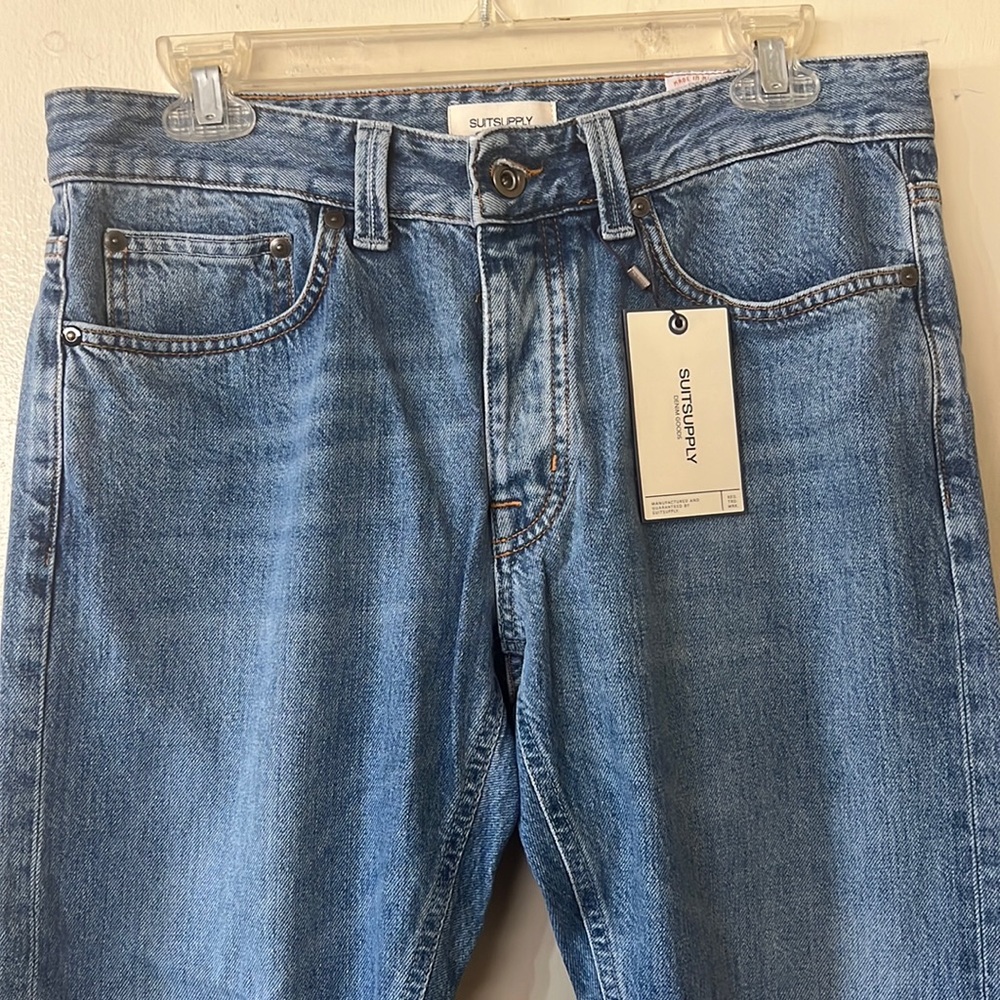 SuitSupply Alain Selvedge Jeans in Light Blue 31/32